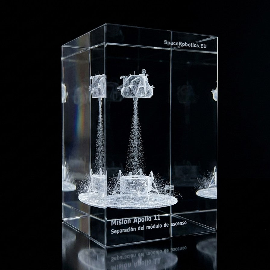 Apollo 11 Eagle – Lunar Liftoff - 3D Crystal.