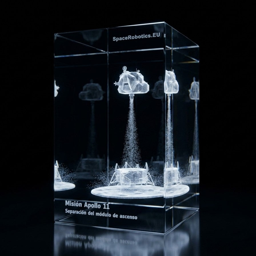 Apollo 11 Eagle – Lunar Liftoff - 3D Crystal.