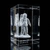 Apollo Astronaut on the Moon - 3D Crystal.