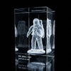 Apollo Astronaut on the Moon - 3D Crystal.