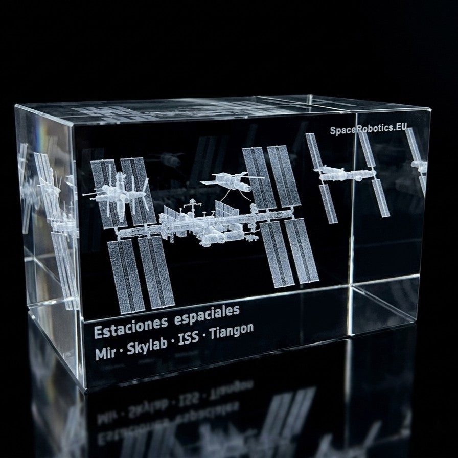 Space Stations - From Skylab to Tiangong - 3D Crystal