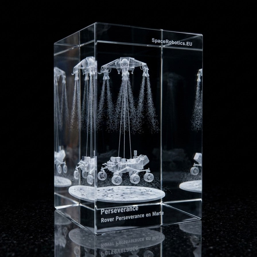 NASA Perseverance Rover - Landing on Mars - 3D Crystal