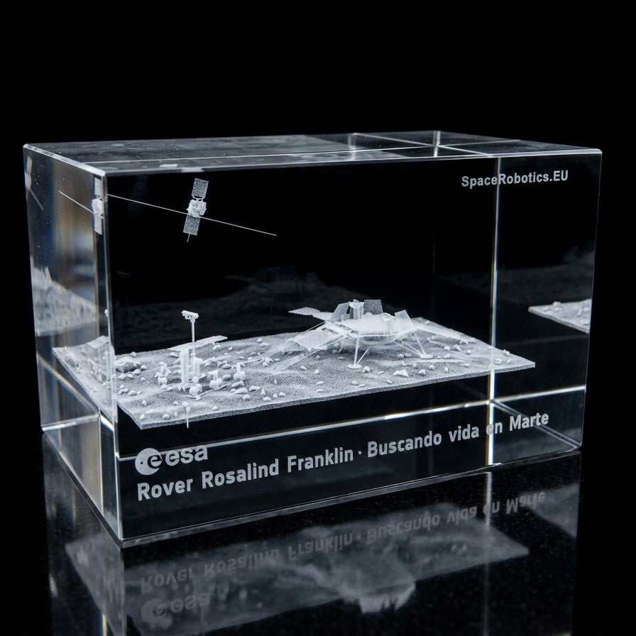 ESA Rosalind Franklin on Mars - 3D Crystal