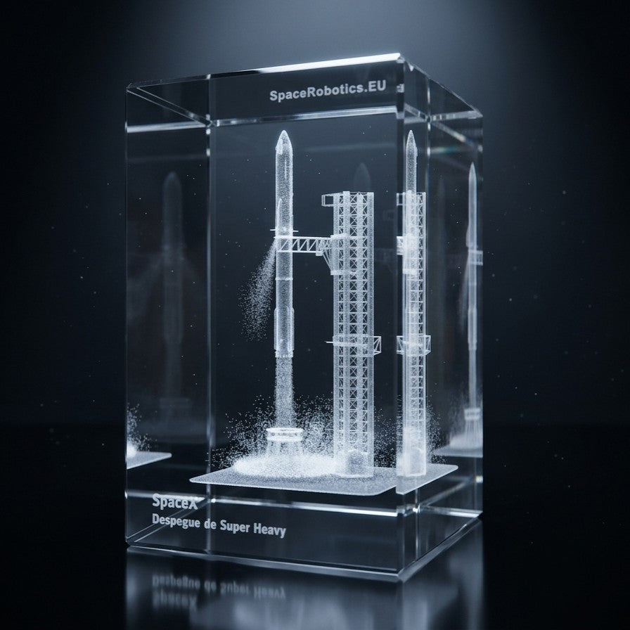 SpaceX Starship - Liftoff - 3D Crystal.